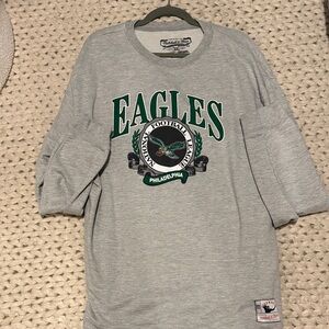Mitchell & Ness Gray Eagles Long Sleeve Shirt